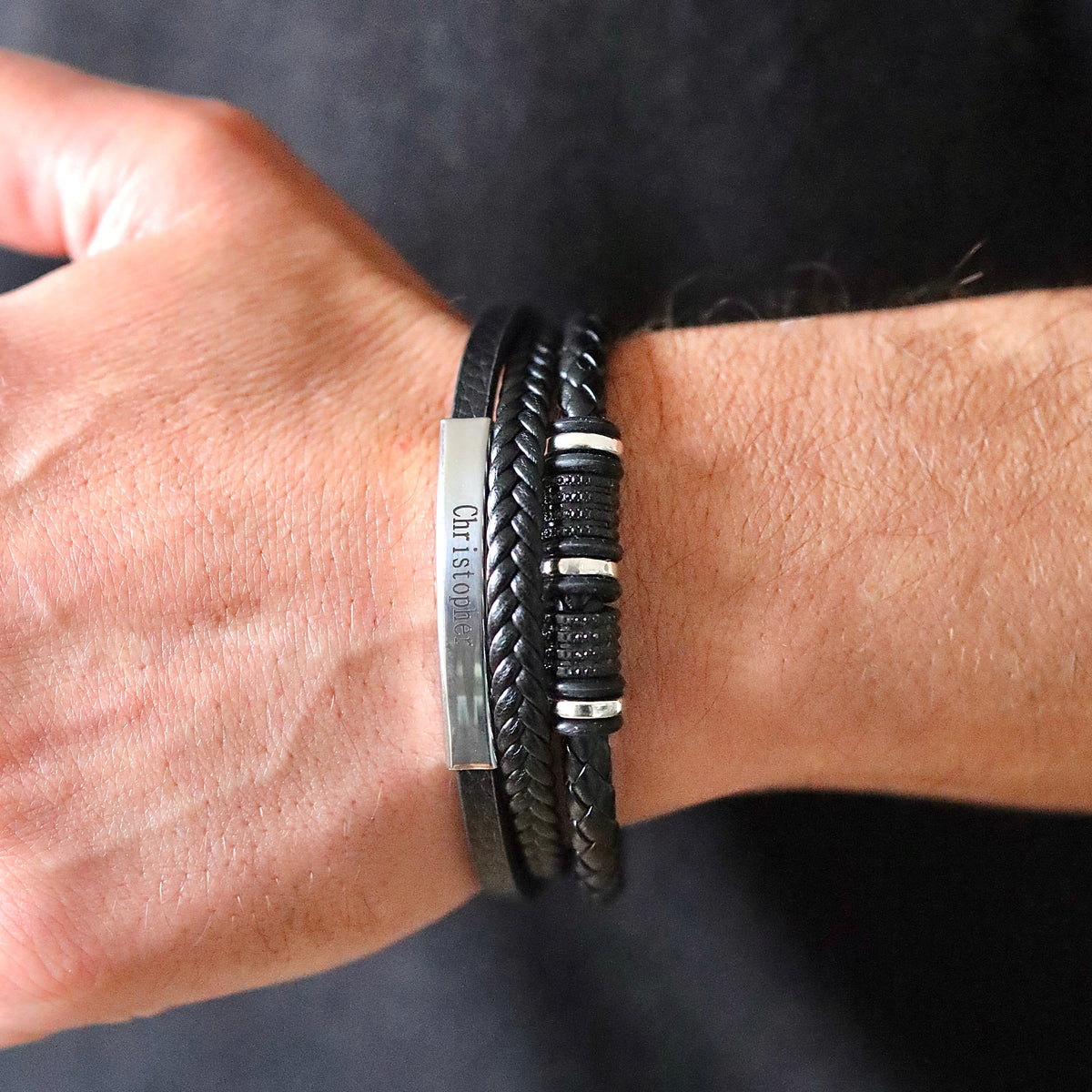 'To My Son' Linked For Life Personalized Bracelet