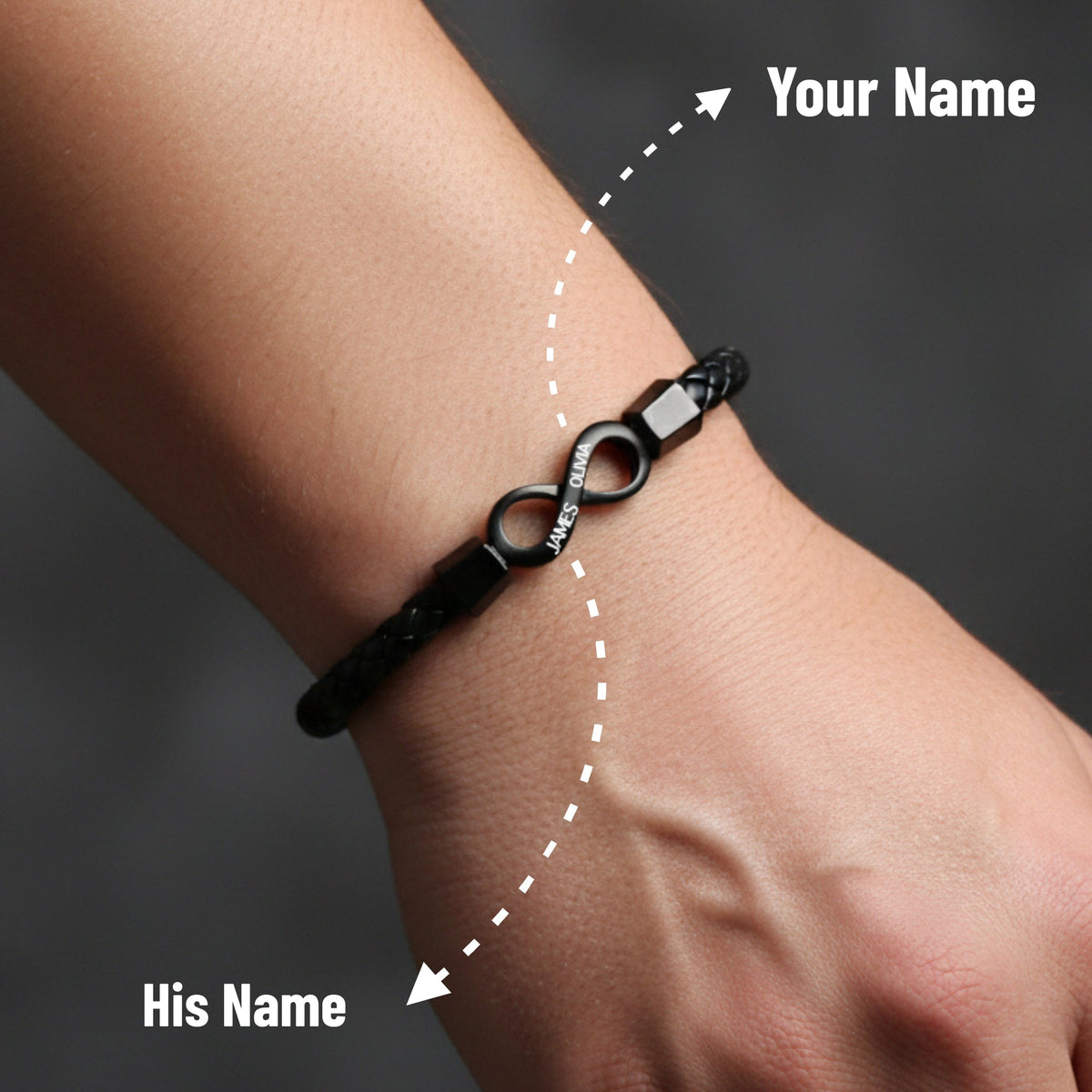 'To My Man' Infinity Personalized Bracelet