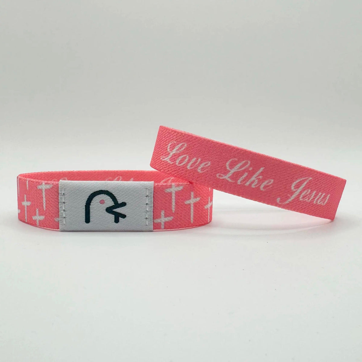 Love Like Jesus — pink with crosses