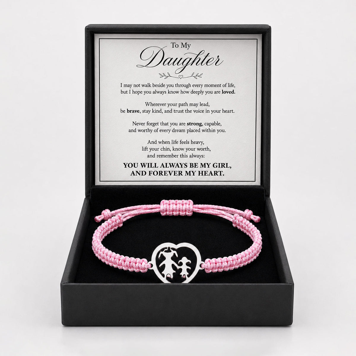 To My Daughter Forever My Heart Bracelet