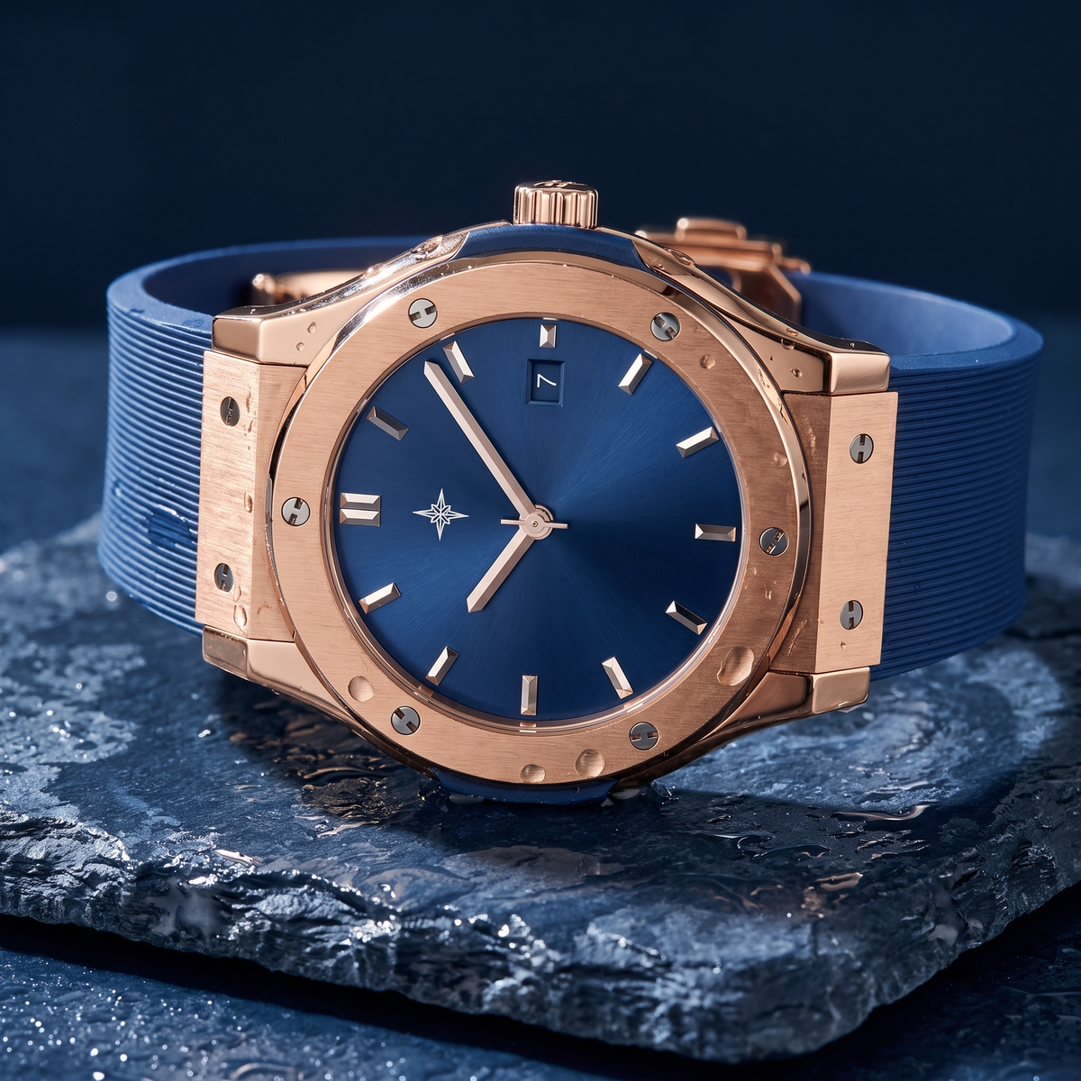 Fusion 42mm Or – Azure