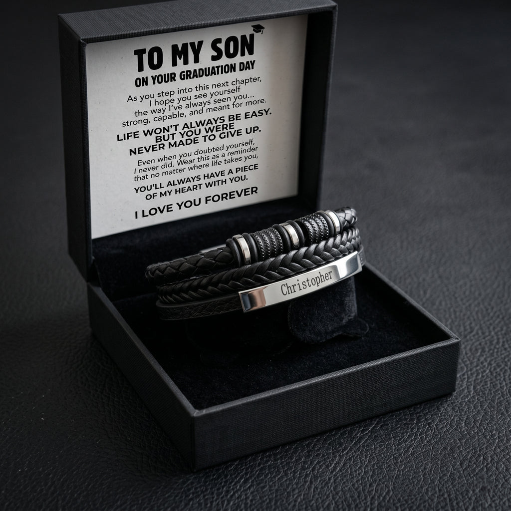 To My Son – Graduation Strength Bracelet 2026