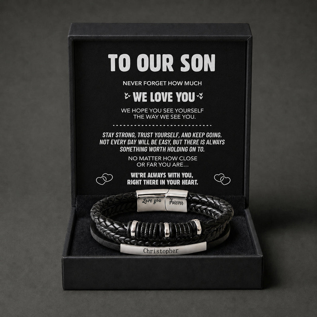 'To My Son' Linked For Life Personalized Bracelet