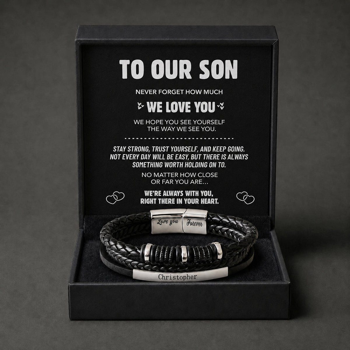 'To My Son' Linked For Life Personalized Bracelet