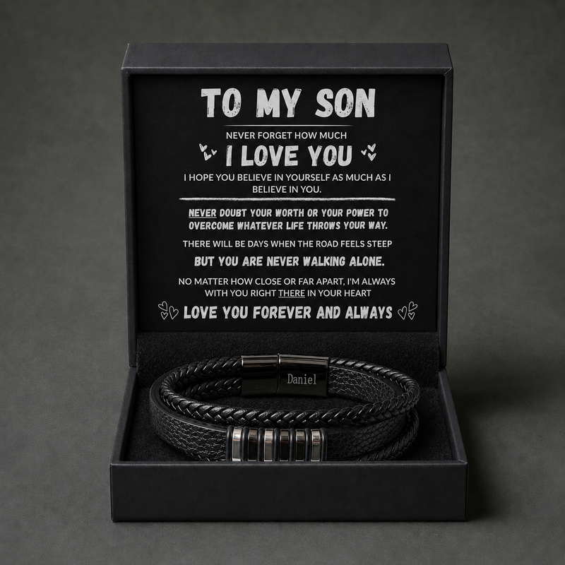 To My Son - You Are Never Walking Alone Bracelet