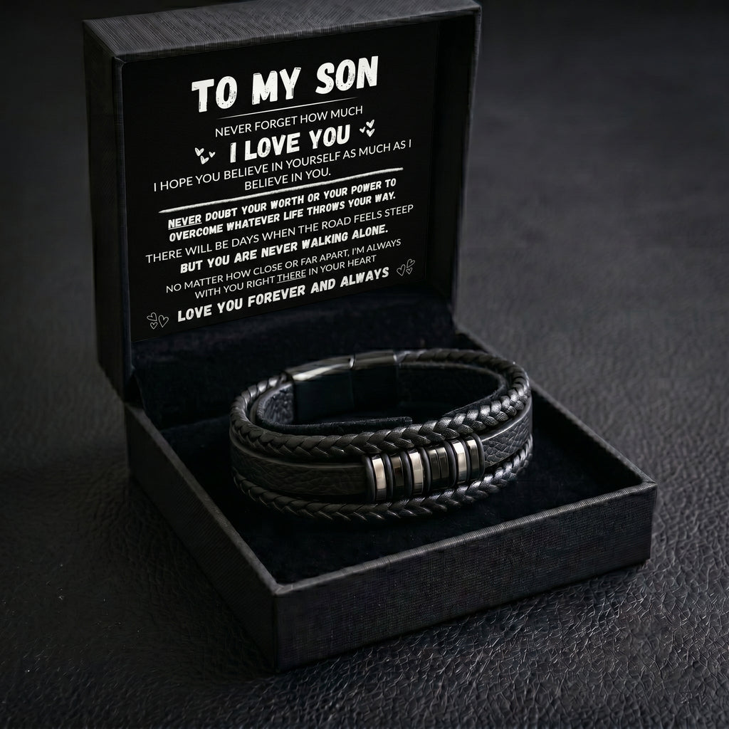 To My Son - You Are Never Walking Alone Bracelet