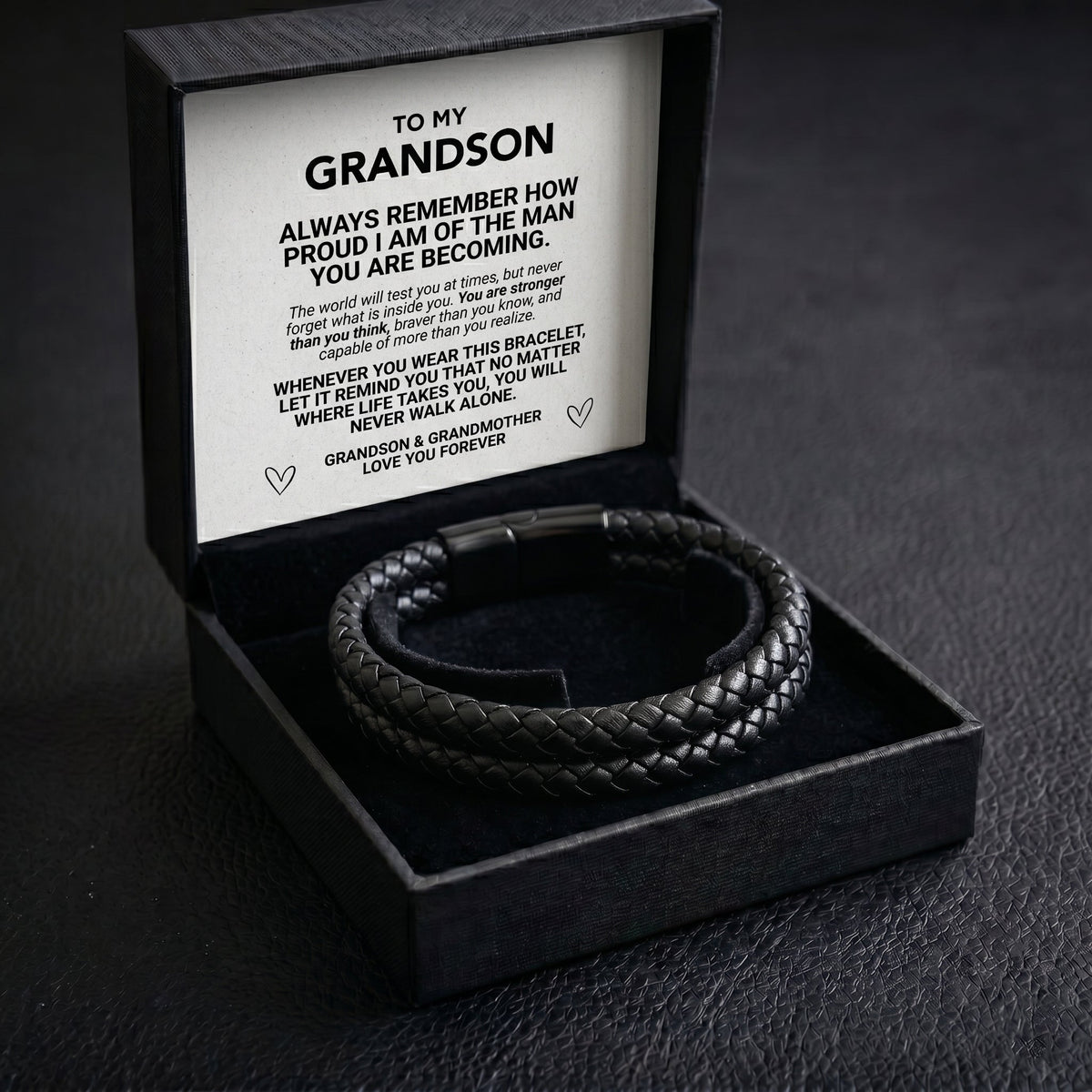 To My Grandson Never Walk Alone Bracelet