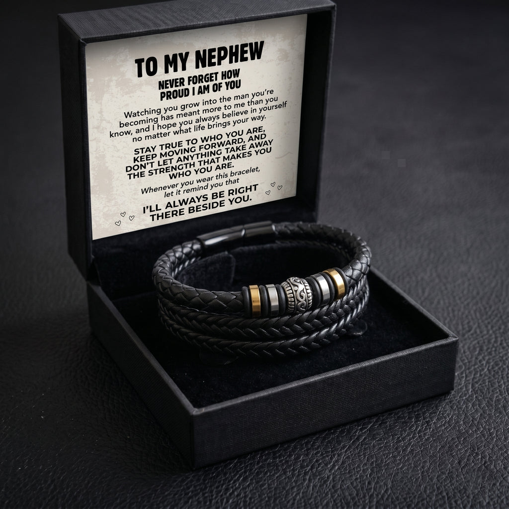 To My Nephew Shielded by Love Bracelet