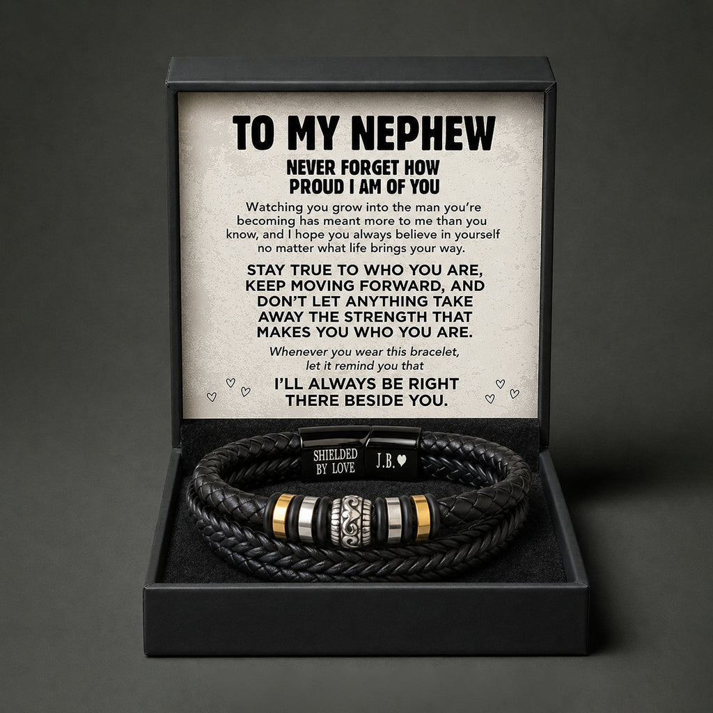 To My Nephew Shielded by Love Bracelet