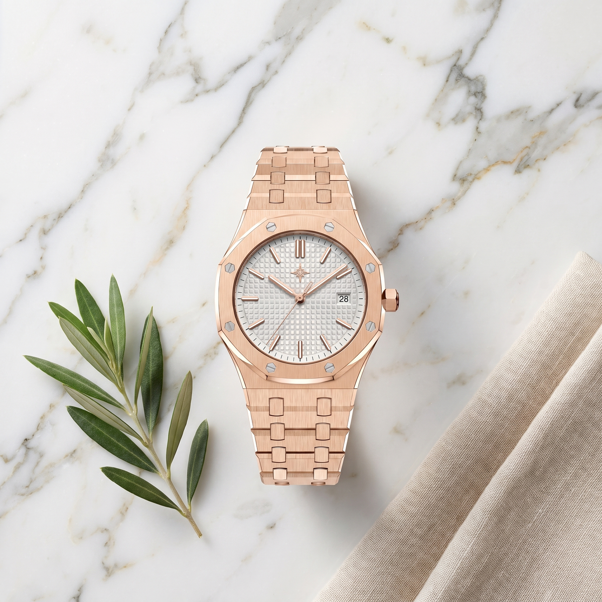 Vauban 41mm Integrated – Rose Pearl